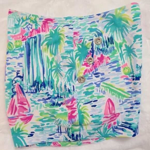 Lilly Pulitzer Knit Side Zip Shorts - Picture 1 of 8